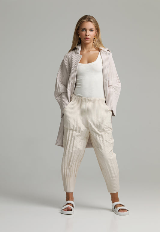 Padded Cropped Trousers